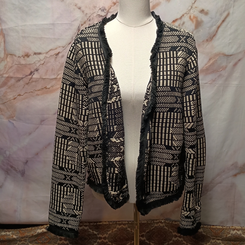 Phase Eight Samie Ikat Knitted Open Front Jacket